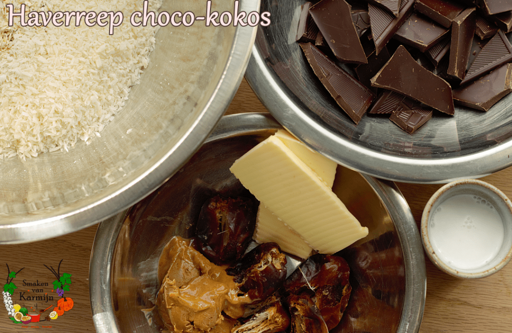 haverrepen met kokos en chocolade