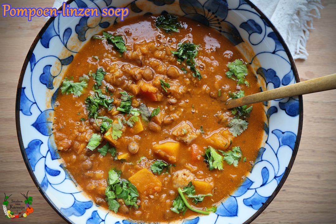 Pompoen-linzensoep