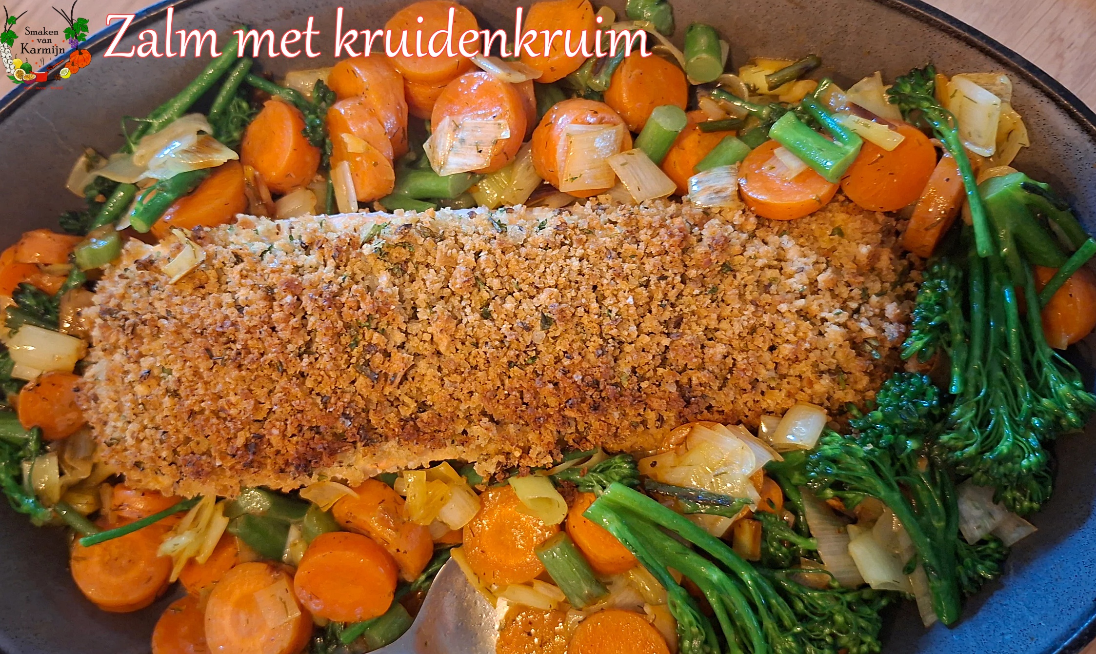 Zalm met kruidenkorst